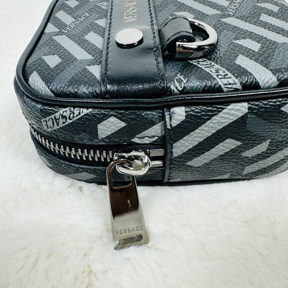 NEW Versace La Greca Square Modular Coin Pouch Mini Purse Bag 4.5”x4.5”x2” - Picture 10 of 11